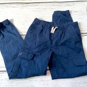 Navy blue pull-on casual dress pants